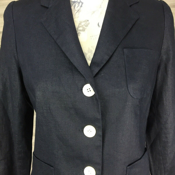 Ralph Lauren 8 Blazer Jacket Linen Button Riviera - Picture 2 of 6